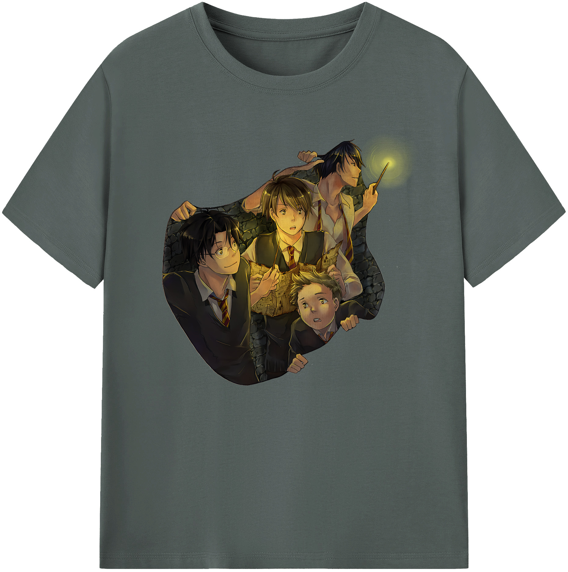（画像用） Harry Potter ハリー・ポッターシリーズ 綿100％ メンズ半袖Tシャツ｜肌触りやわらか＆通気性